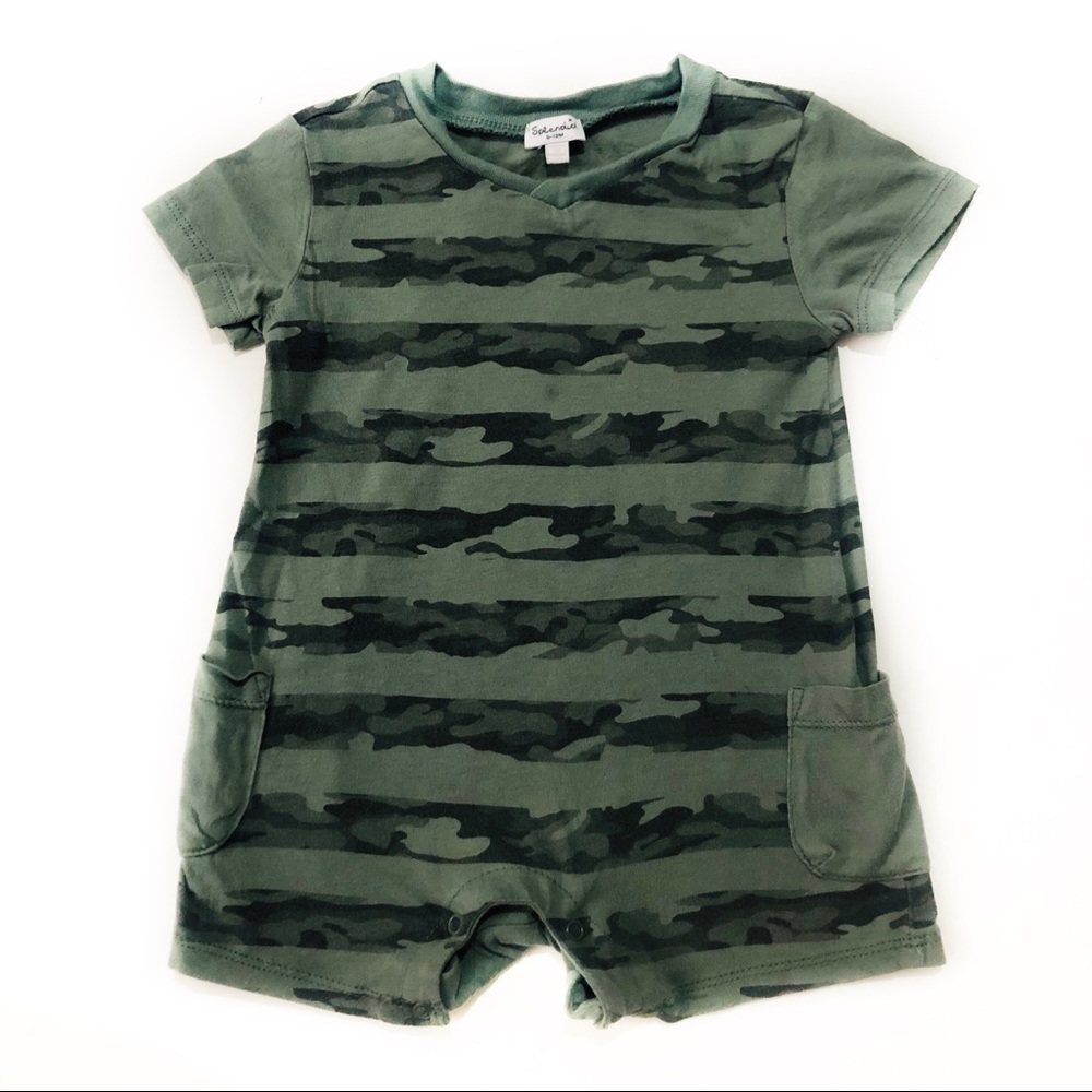 Splendid Camo Print Romper 6-12 mo